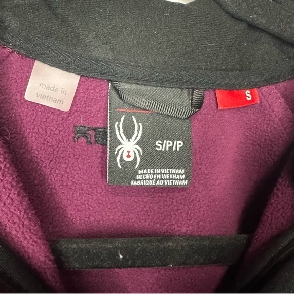 Women’s Spyder Size Small Purple Long Sleeve Zip Up Sweatshirt - Picture 3 of 7